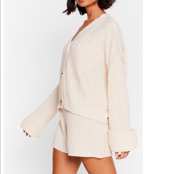 LASTSET S Chunky Knit set-cardigan/Shorts - Picture 4 of 6